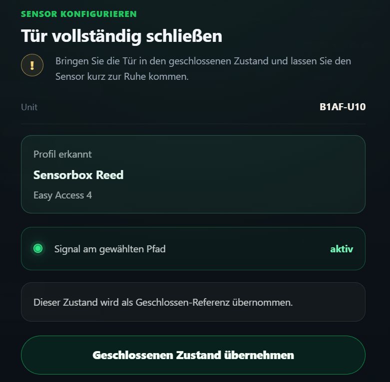 Sensorprüfung mit aktivem elektrischem Signal